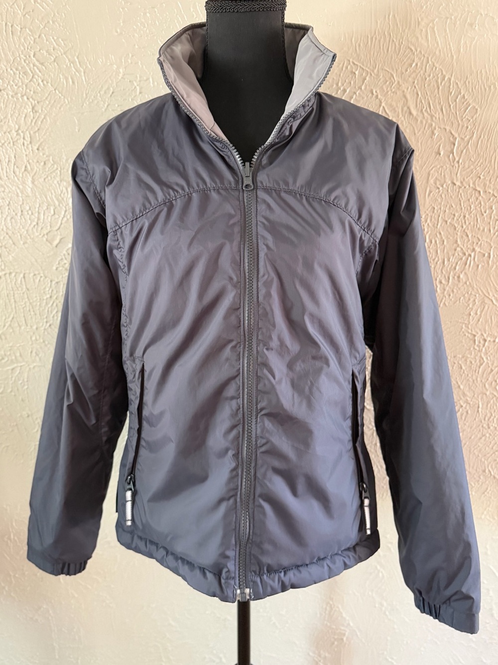 🩵 Columbia Reversible Core Interchange Jacket 🩶 ~ Medium blue/gray
